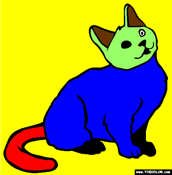 Chartreux Cat Online Coloring Page