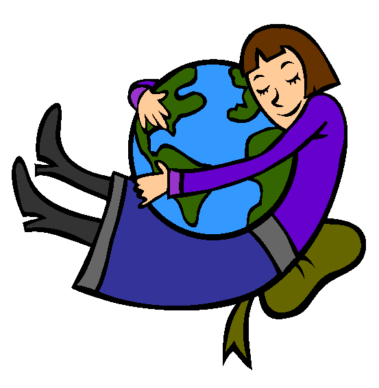 Hugging The Earth Coloring Page