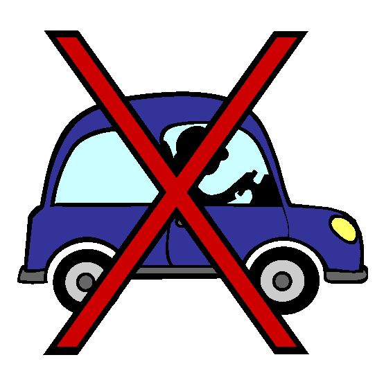 No Cars Less Pollution Coloring Page