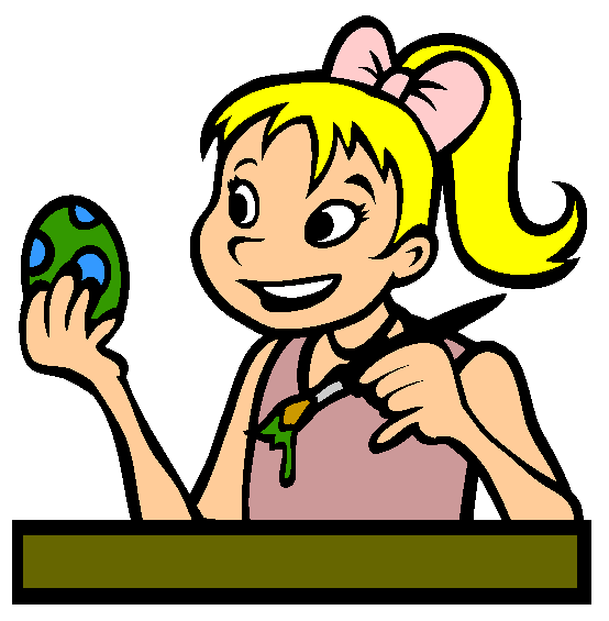 Painting Coloring Easter Eggs Online Coloring Page