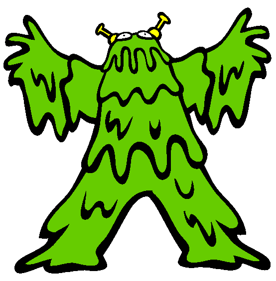 Slimy Monster Costume Coloring Page