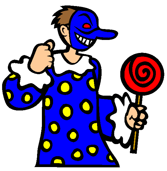 Halloween Scary Clown Costume Online Coloring Page