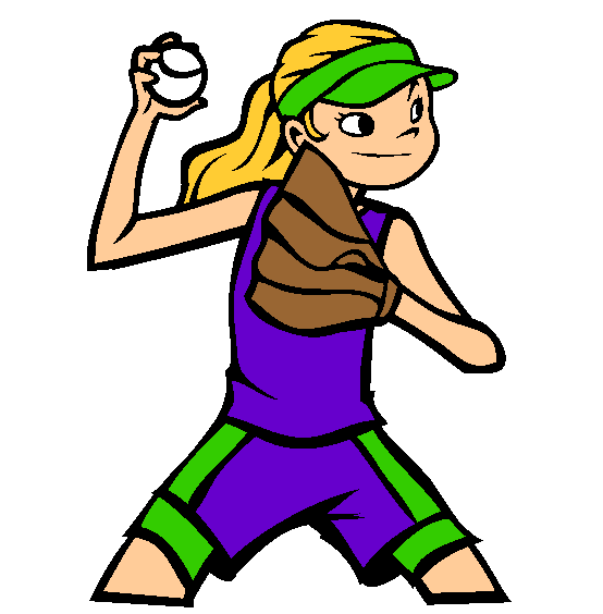 Softball Coloring Page