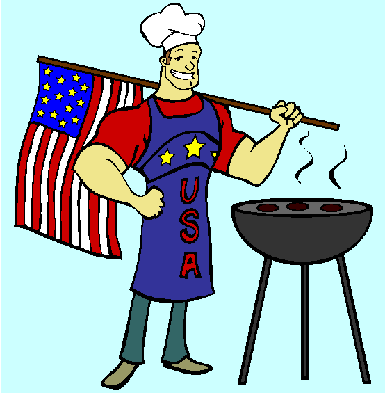 Patriotic BBQ Coloring Page