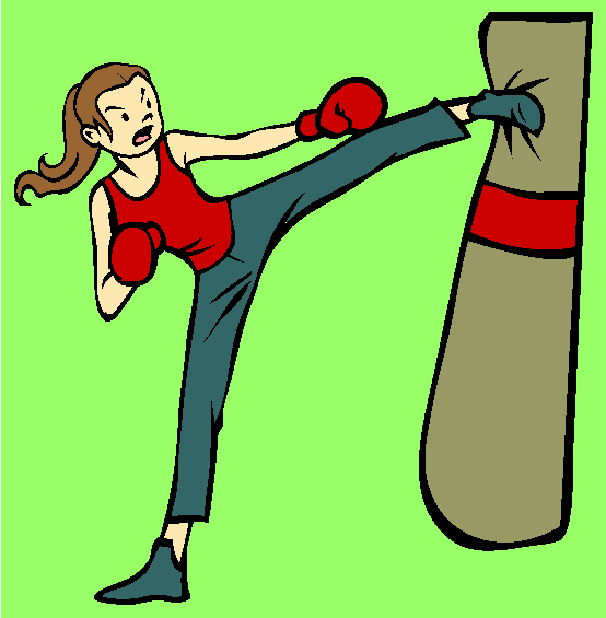Kickboxing Coloring Page