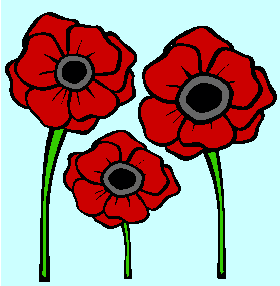 Poppies Coloring Page