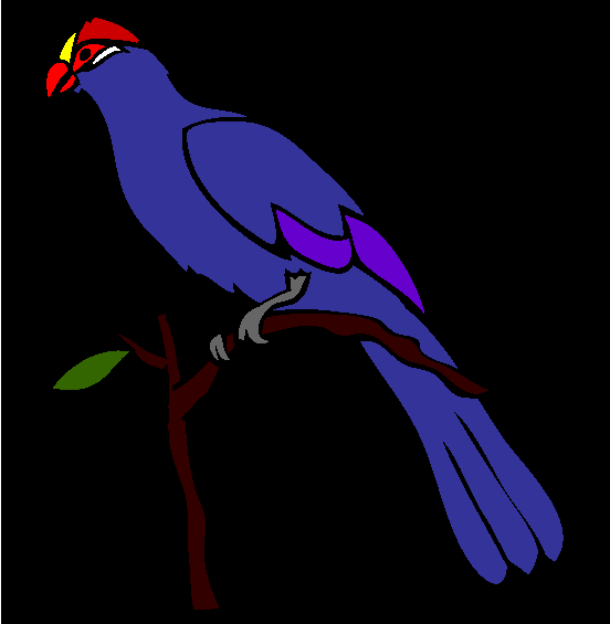 Violet Turaco Coloring Page