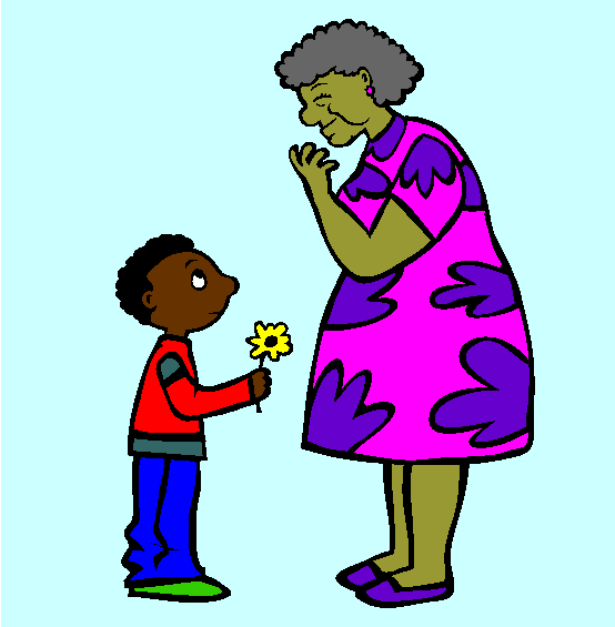 Flower For Grandma Coloring Page