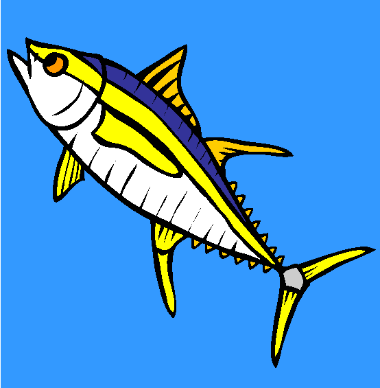 Yellowfin Tuna Coloring Page