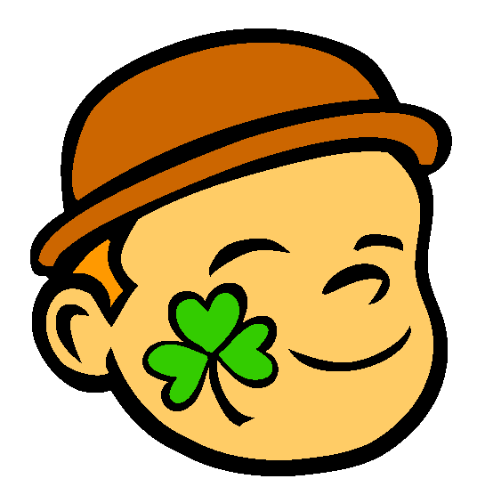 Irish clover face paint St. Patrick coloring page