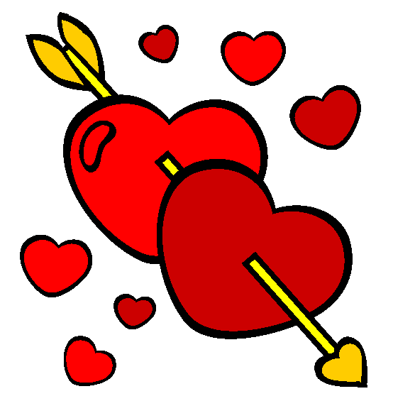 Arrow Hearts Valentines Day Online Coloring Page
