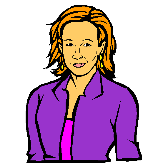 J K Rowling Coloring Page