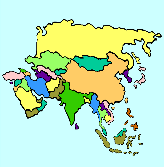 Asia Coloring Page