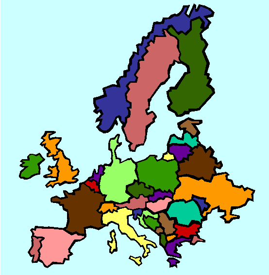 Europe Coloring Page