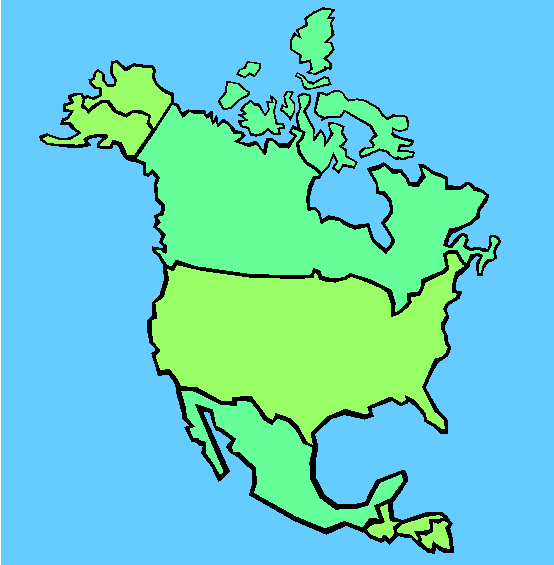 North America Coloring Page