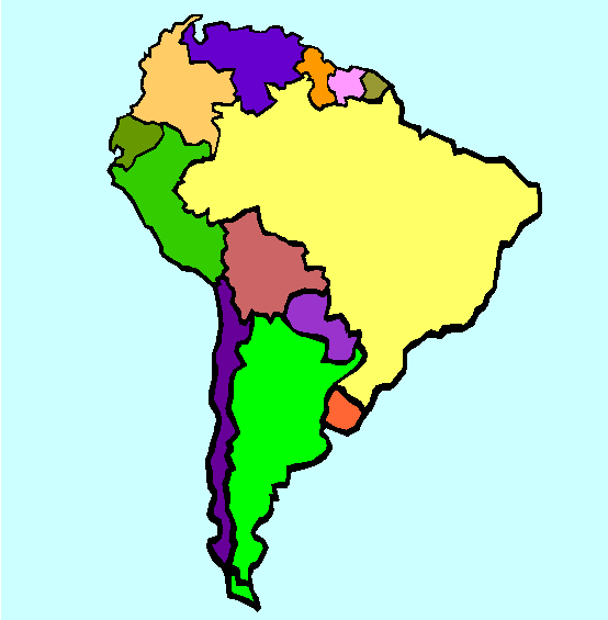 South America Coloring Page