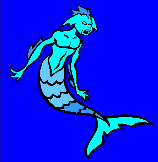 Merman Coloring Page