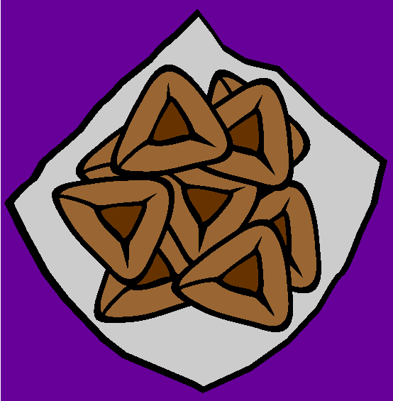 Hamantashen Coloring Page