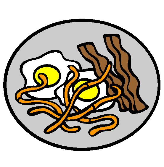 Eggs Bacon And Worms Coloring Page