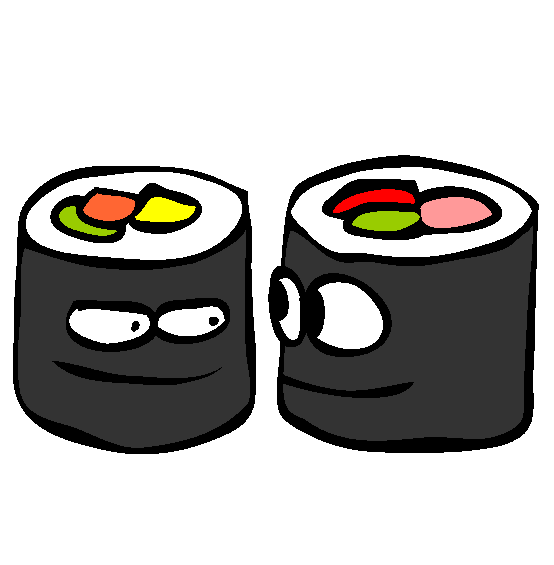 Sushi Rolls Coloring Page
