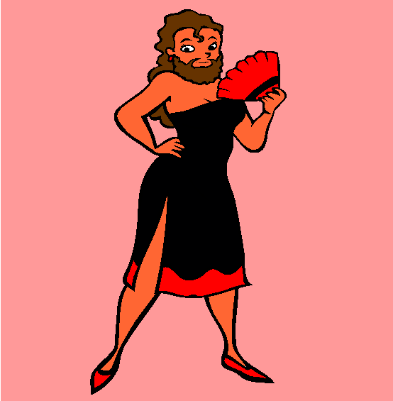 Bearded Lady Coloring Page