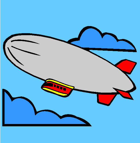 The Airship Coloring Page