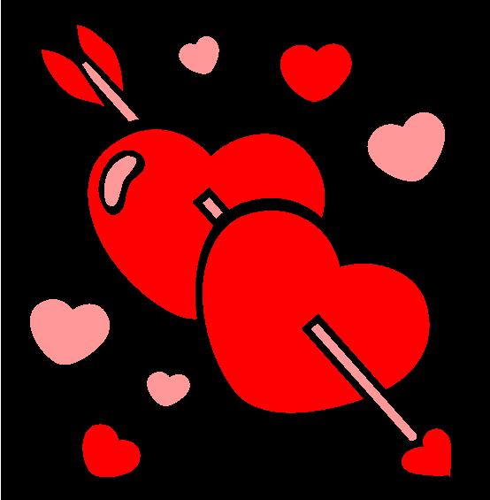 Arrow Hearts Valentines Day Online Coloring Page