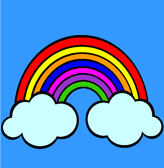 Rainbows Coloring Page