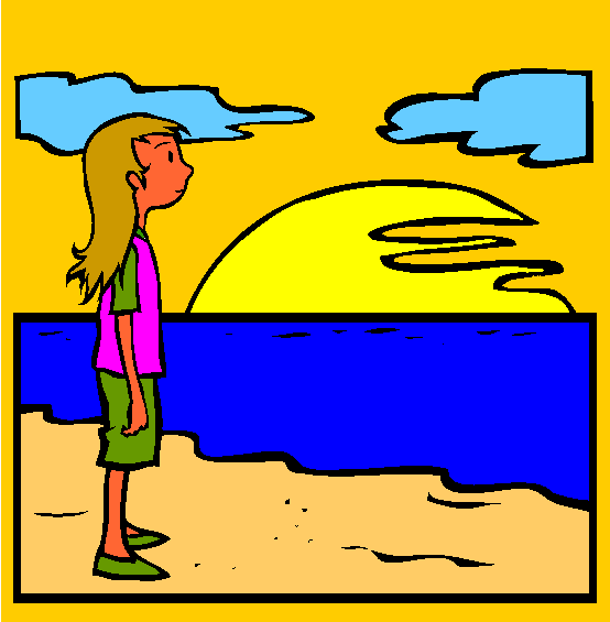 Sunset Coloring Page