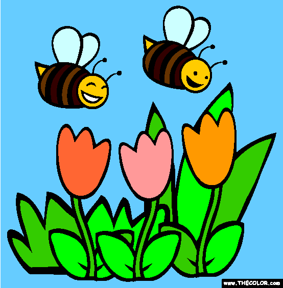 Bees Coloring Page