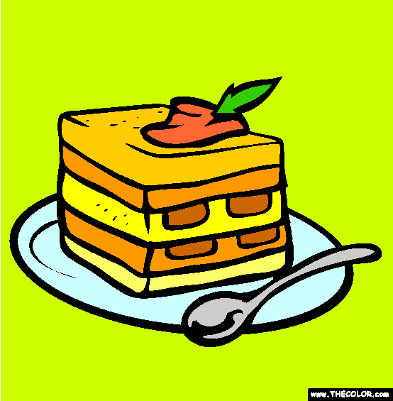 Tiramisu Coloring Page