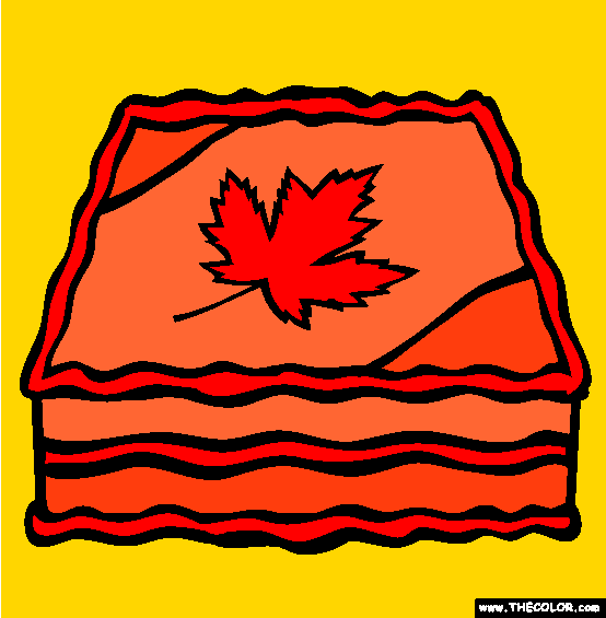 Canada Day Cake Coloring Page