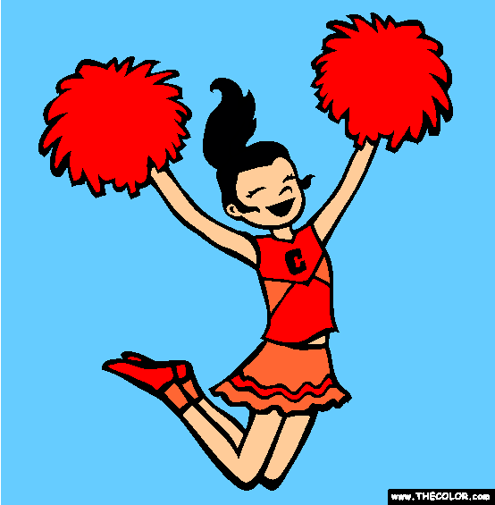 Cheerleader Coloring Page