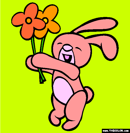 Flowers For Mommy Online Coloring Page