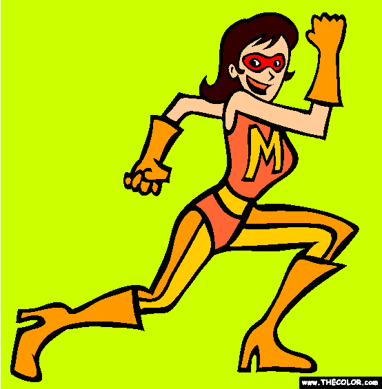Super Mom Mothers Day Coloring Page