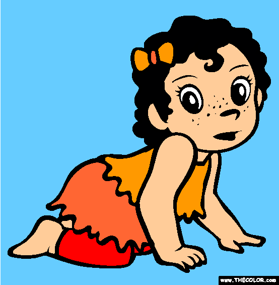 Crawling Coloring Page