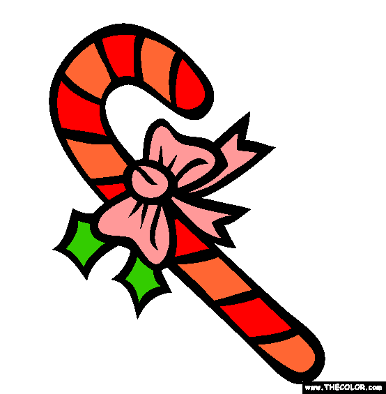 Candy Cane Coloring Page
