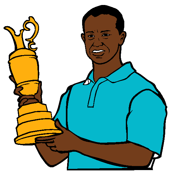 Tiger Woods Coloring Page