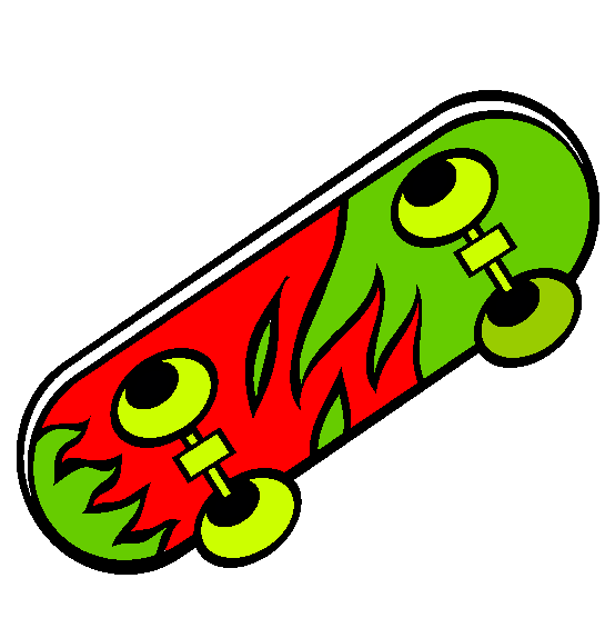 Skateboard Coloring Page