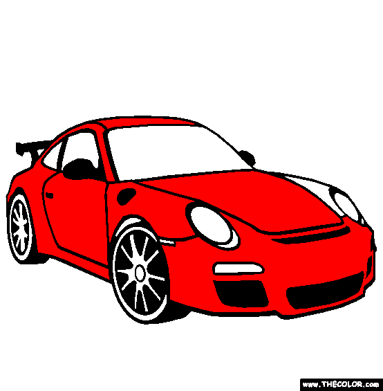 Porsche 911 Coloring Page