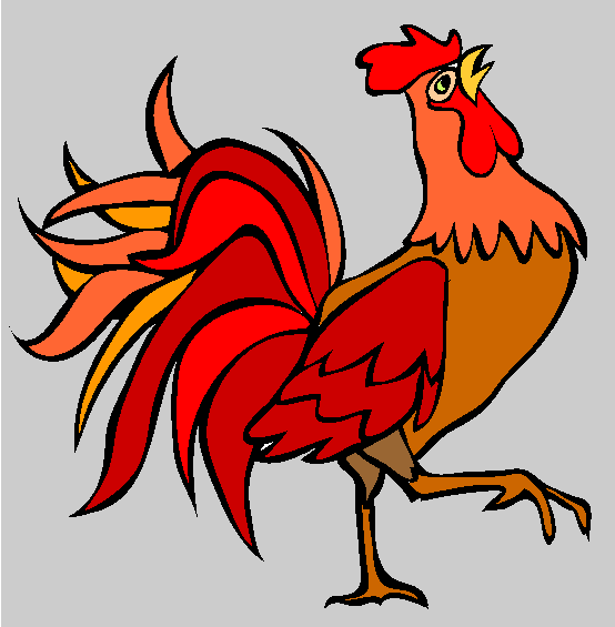Strutting Rooster Coloring Page