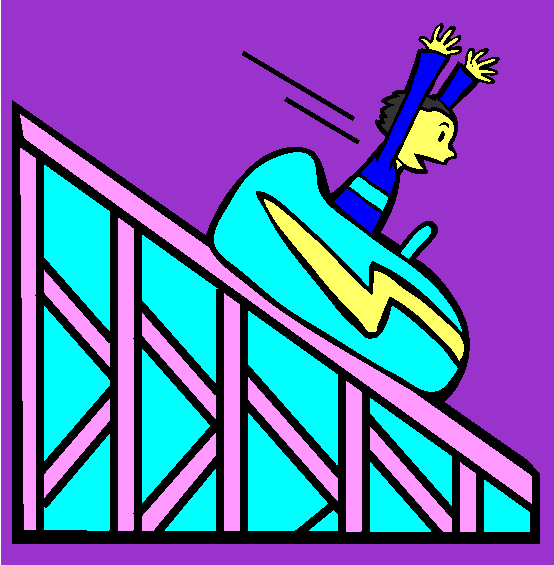 Roller Coaster Coloring Page