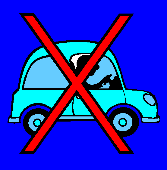 No Cars Less Pollution Coloring Page