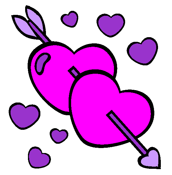Arrow Hearts Valentines Day Online Coloring Page