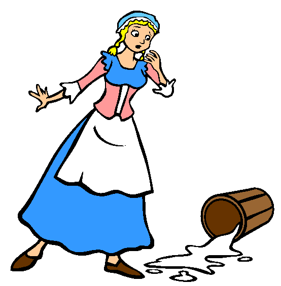 The Milkmaid And Her Pail Coloring Page