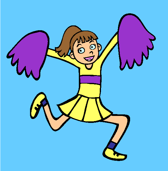 Cheerleading Coloring Page