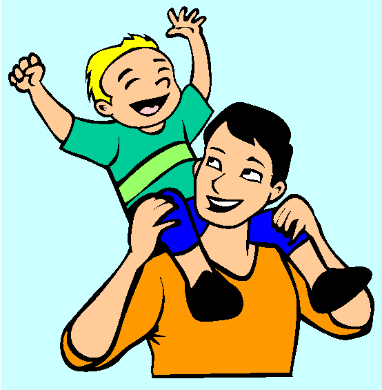 Child Piggyback Coloring Page