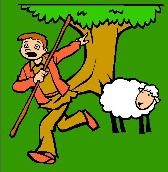 The Boy Who Cried Wolf Coloring Page