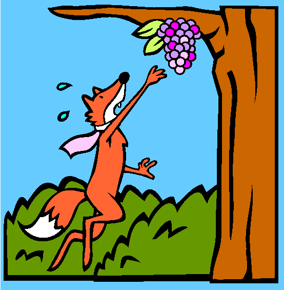 The Fox And The Grapes Coloring Page
