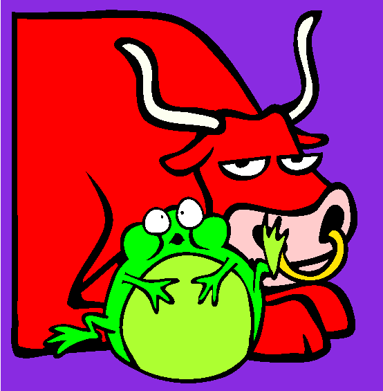 The Frog And The Ox Coloring Page